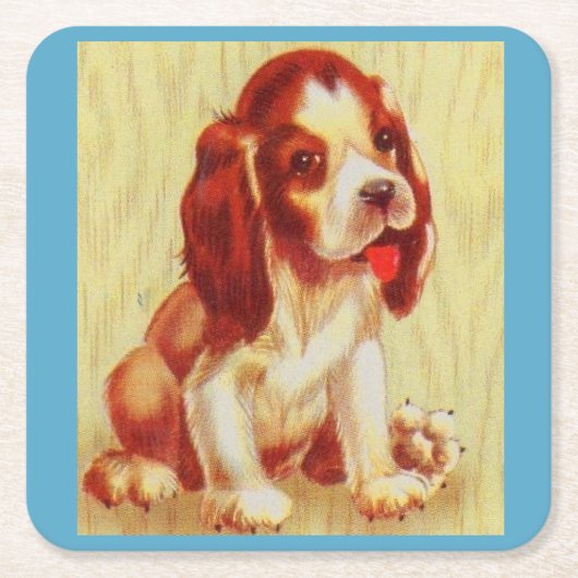 niedlicher kleiner Beagle Rechteckiger Pappuntersetzer (Vorderseite)