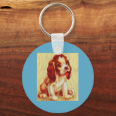niedlicher kleiner Beagle Schlüsselanhänger (Vorderseite)