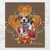 Niedlicher kleiner Beagle. Weinetikett (Einzelnes Label)