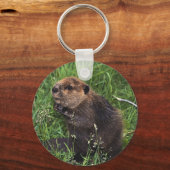 Niedlicher kleiner Biber Schlüsselanhänger (Vorderseite)