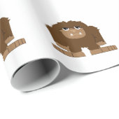 Niedlicher kleiner Bigfoot Geschenkpapier (Rolleneckpunkt)