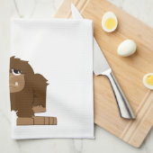 Niedlicher kleiner Bigfoot Geschirrtuch (Viertel Falte)