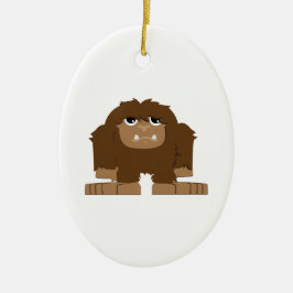 Niedlicher kleiner Bigfoot Keramik Ornament
