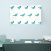 Niedlicher kleiner Blauvogel Banner (Messeveranstaltung)