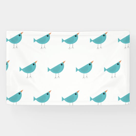 Niedlicher kleiner Blauvogel Banner (Horizontal)