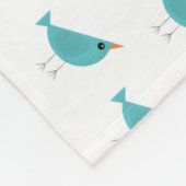 Niedlicher kleiner Blauvogel Fleecedecke (Ecke)