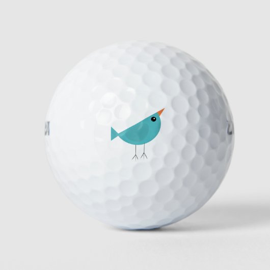 Niedlicher kleiner Blauvogel Golfball (Vorderseite)