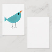 Niedlicher kleiner Blauvogel Visitenkarte (Vorne/Hinten)
