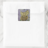 Niedlicher, kleiner, brauner Aufkleber (Tasche)