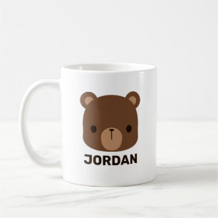 Niedlicher kleiner brauner Bär mit Personalisiert Kaffeetasse