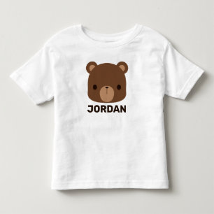 Niedlicher kleiner brauner Bär mit Personalisiert Kleinkind T-shirt