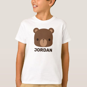 Niedlicher kleiner brauner Bär mit Personalisiert T-Shirt