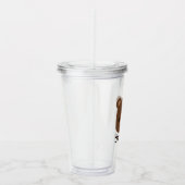 Niedlicher kleiner brauner Bär mit Personalisierte Acryltrinkbecher (Rechts)