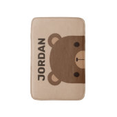 Niedlicher kleiner brauner Bär mit Personalisierte Badematte (Vorderseite Vertikal)