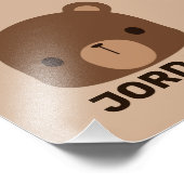 Niedlicher kleiner brauner Bär mit Personalisierte Fotodruck (Ecke)