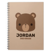 Niedlicher kleiner brauner Bär mit Personalisierte Notizblock (Vorderseite)