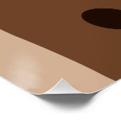 Niedlicher kleiner brauner Bär mit Personalisierte Poster (Ecke)