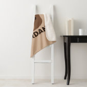 Niedlicher kleiner brauner Bär mit Personalisierte Sherpadecke (Beispiel)