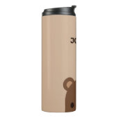 Niedlicher kleiner brauner Bär mit Personalisierte Thermosbecher (Nach links gedreht)