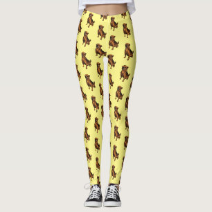 Niedlicher kleiner brauner Chihuahua-Hund Pet Blas Leggings