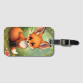 Niedlicher kleiner brauner Fuchs im Wald Gepäckanhänger (Vorderseite (Horizontal))