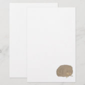 niedlicher kleiner brauner Igel Briefpapier (Vorne/Hinten)