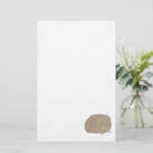 niedlicher kleiner brauner Igel Briefpapier (Stehend Vorderseite)