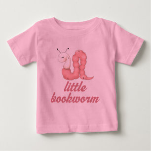 Niedlicher kleiner Bücherwurm-Baby-T - Shirt
