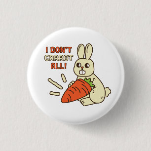 Niedlicher kleiner Bunny hält seine Karotte Button