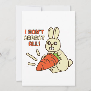 Niedlicher kleiner Bunny hält seine Karotte Einladung