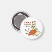 Niedlicher kleiner Bunny hält seine Karotte Magnet (Vorderseite/Rückseite)