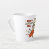 Niedlicher kleiner Bunny hält seine Karotte Milchtasse (Linke Ecke)