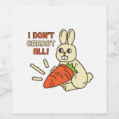 Niedlicher kleiner Bunny hält seine Karotte Weinetikett (Einzelnes Label)