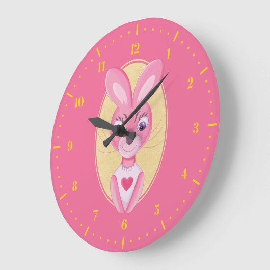 Niedlicher kleiner Cartoon Große Wanduhr (Winkel)