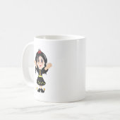 Niedlicher kleiner Cartoon Kaffeetasse (Vorderseite Links)