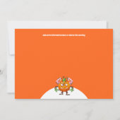 Niedlicher kleiner Cartoon Monster Kinder Hallowee Einladung (Rückseite)