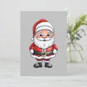 Niedlicher kleiner Cartoon Santa Feiertagskarte (Stehend Vorderseite)