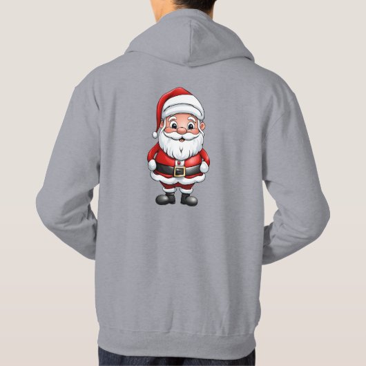 Niedlicher kleiner Cartoon Santa Hoodie (Rückseite)