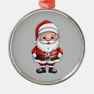 Niedlicher kleiner Cartoon Santa Ornament Aus Metall