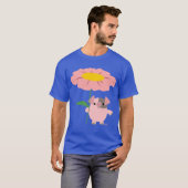 Niedlicher kleiner Cartoon Schweinefleisch mit Ges T-Shirt (Vorne ganz)