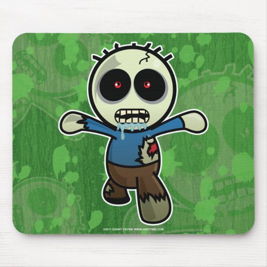 Niedlicher kleiner Cartoon-Zombie Mousepad (Vorne)