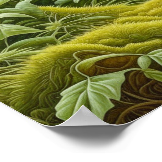 Niedlicher kleiner Chihuahua im Wald Poster (Ecke)