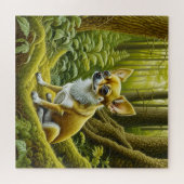 Niedlicher kleiner Chihuahua im Wald Puzzle (Horizontal)