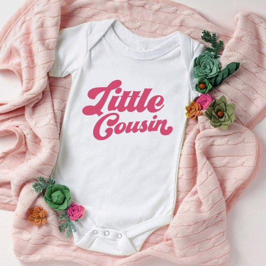 Niedlicher kleiner Cousin | Pink Matching Family Baby Strampler