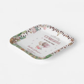 Niedlicher kleiner Cowgirl Western Watercolor Baby Pappteller (Gewinkelt)