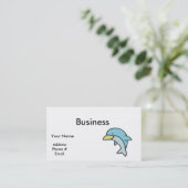 niedlicher kleiner Delphin Visitenkarte (Stehend Vorderseite)