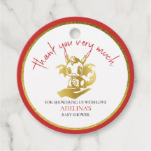 Niedlicher Kleiner Drache ist auf dem Weg Red Baby