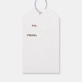 Niedlicher kleiner Ducky-Face Personalisierter Tex Geschenkanhänger (Rückseite)