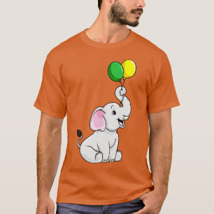 Niedlicher kleiner Elefant mit Ballons T-Shirt