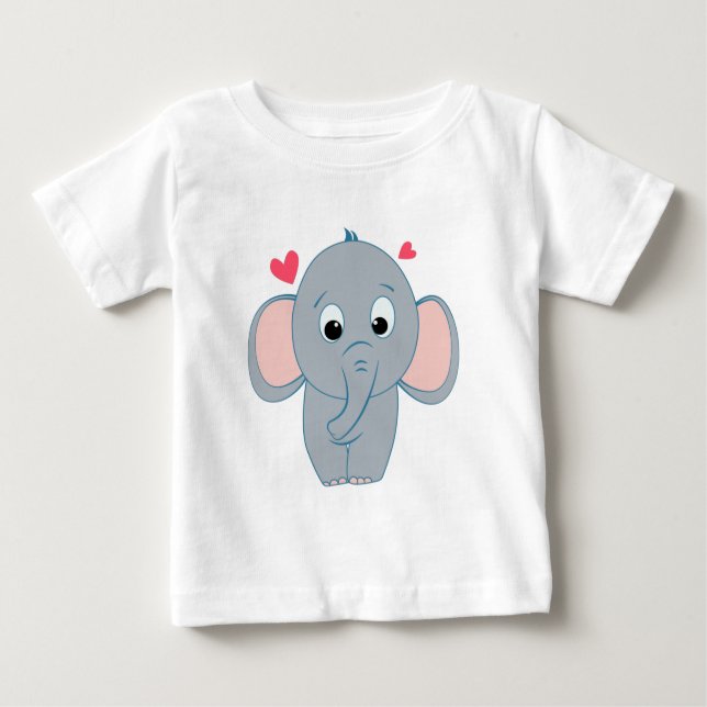 Niedlicher kleiner Elefant-T - Shirt (Vorderseite)